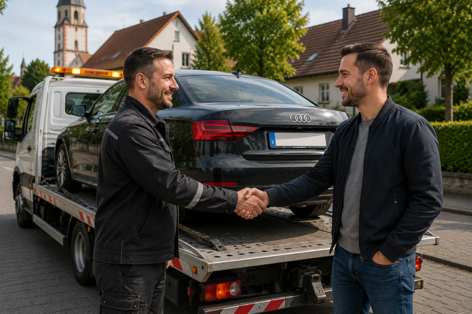 Fahrzeugübergabe beim Autoankauf in Friedberg (Hessen)